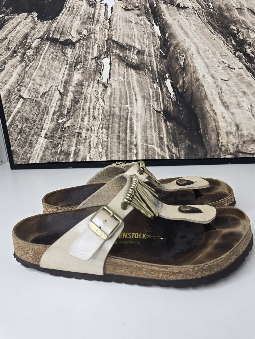 Birkinstock Gizeh Graceful Fringe Sandal Sz 41